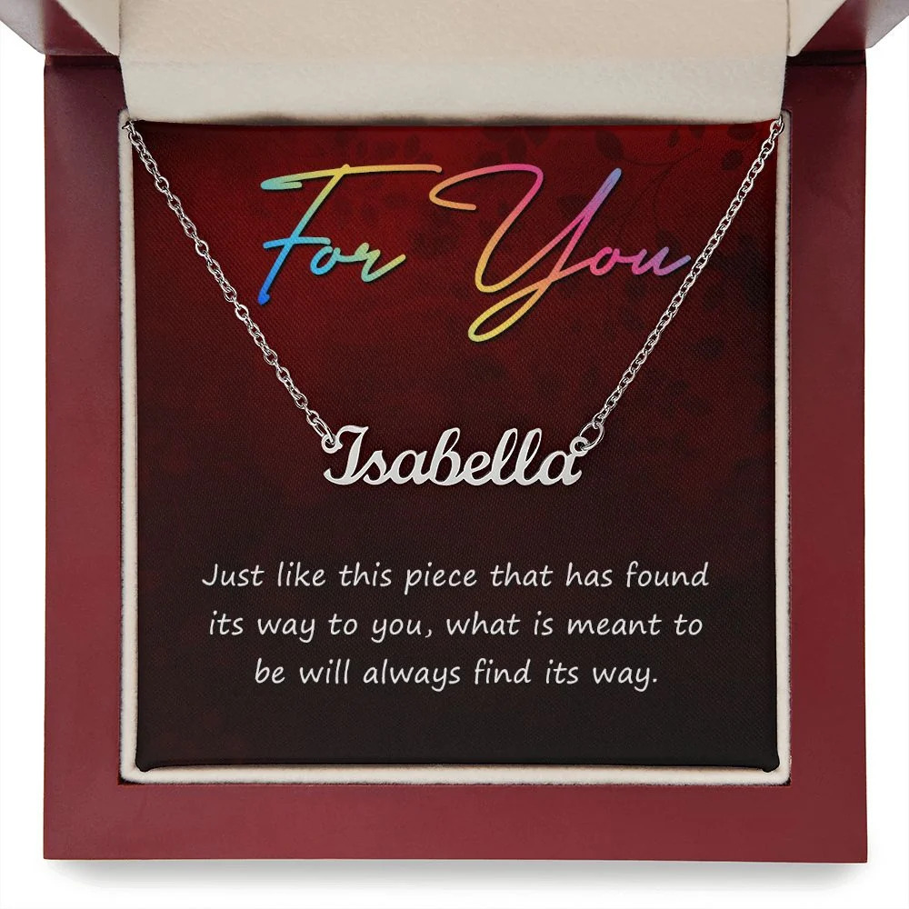 Way to You Personalized Name Necklace Stainless Steel Custom Name Gift Luxury L